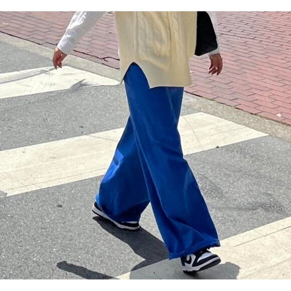 UNIQLO x MARNI 5-Pocket High Rise Baggy Denim Jeans, 100% Cotton, Cobalt Blue - Picture 15 of 15